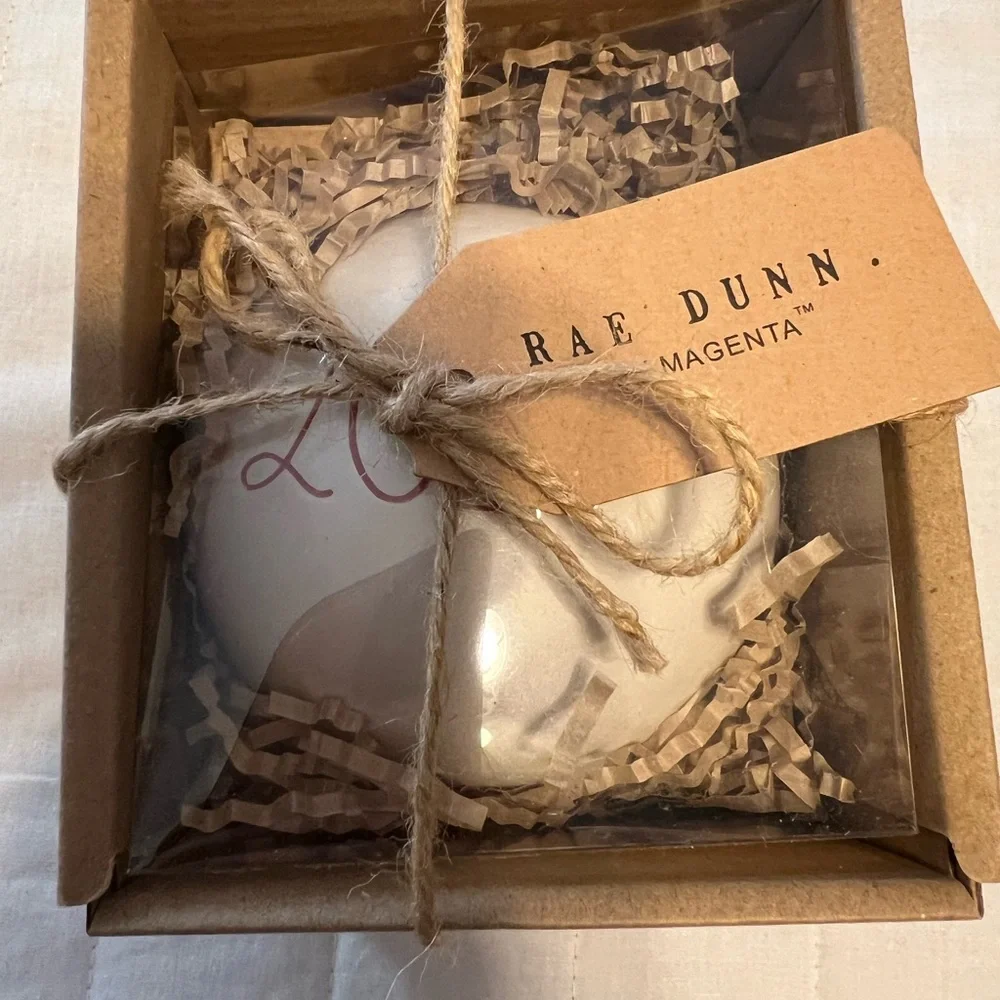 Rae Dunn‎ Ceramic Ornament 2019 Red Letters